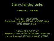 Stem-changing verbs