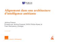 Alignement dans une architecture d'intelligence ambiante