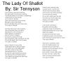 The Lady Of Shallot By: Sir Tennyson PowerPoint PPT Presentation