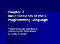 Chapter 2 Basic Elements of the C Programming Language PowerPoint PPT Presentation
