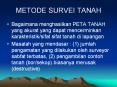 METODE SURVEI TANAH PowerPoint PPT Presentation