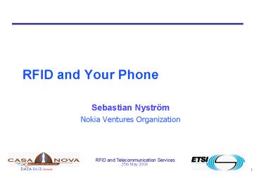RFID and Your Phone