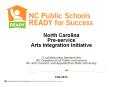 North Carolina Pre-service Arts Integration Initiative    A collaboration between the NC Department of Public Instruction, NC Arts Council, and Appalachian State University    Fall 2013 PowerPoint PPT Presentation