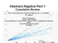 Abstract Algebra Part 1 PowerPoint PPT Presentation
