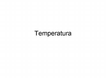 Temperatura