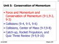 Unit 5: Conservation of Momentum PowerPoint PPT Presentation