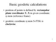 Basic geodetic calculations