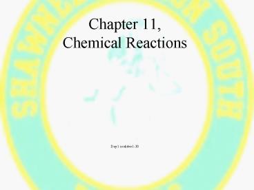Chapter 11, Chemical Reactions   Day 1 is slides 1-30