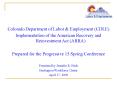 Colorado Department of Labor PowerPoint PPT Presentation