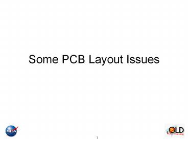 Some PCB Layout Issues