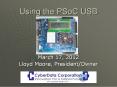 Using the PSoC USB PowerPoint PPT Presentation