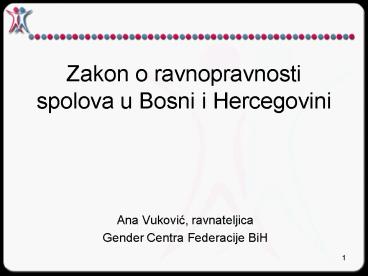 Zakon o ravnopravnosti spolova u Bosni i Hercegovini