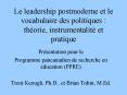 Le leadership postmoderne et le vocabulaire des politiques : th PowerPoint PPT Presentation