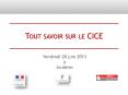 Tout savoir sur le CICE PowerPoint PPT Presentation
