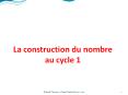 La construction du nombre au cycle 1 PowerPoint PPT Presentation