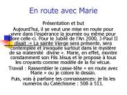 En route avec Marie