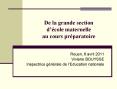 De la grande section d PowerPoint PPT Presentation