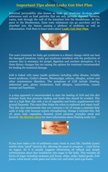 Important Tips about Leaky Gut Diet Plan
