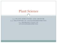 9.1 Plant structure and growth