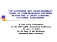 THE DIVERGENT BUT COMPLEMENTARY PATHS OF COMPREHENSIVE PROGRAM  REVIEW AND STUDENT LEARNING OUTCOMES ASSESSMENT PowerPoint PPT Presentation