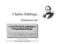 Charles Babbage, PowerPoint PPT Presentation