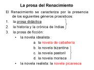 La prosa del Renacimiento