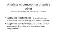 Analyse et conception orient