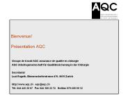 Bienvenue! Pr
