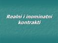 Realni i inominatni kontrakti PowerPoint PPT Presentation