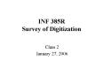 INF 385R Survey of Digitization PowerPoint PPT Presentation