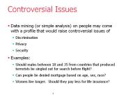 Controversial Issues