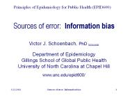 Sources of error: Information bias