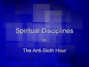 Spiritual Disciplines