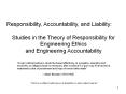 Responsibility, Accountability, and Liability: PowerPoint PPT Presentation