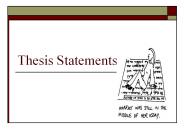 Thesis Statements