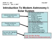 Introduction To Modern Astronomy I: Solar System