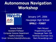 Autonomous Navigation Workshop