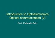Introduction to Optoelectronics Optical communication (2)