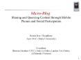 Micro-Blog: Sharing and Querying Content through Mobile Phones and Social Participation  Romit Roy Choudhury Asst. Prof. (Duke University)  Co-authors: Shravan Gaonkar (UIUC), Jack Li (Duke), Landon Cox (Duke), Al Schmidt (Verizon) PowerPoint PPT Presentation