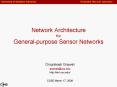 Network Architecture for General-purpose Sensor Networks PowerPoint PPT Presentation