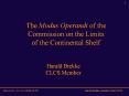 The Mandate and Work of the UN Commission on the Limits of the Continental Shelf PowerPoint PPT Presentation