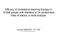 Efficacy of cholesterol-lowering therapy in 18,868 people with diabetes in 14 randomised trials of statins: a meta-analysis PowerPoint PPT Presentation