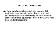 NET  IONIC  EQUATIONS