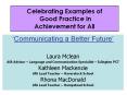 Celebrating Examples of Good Practice in Achievement for All PowerPoint PPT Presentation