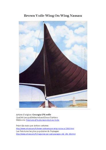 Brown Voile Wing On Wing Nassau -- Artisoo