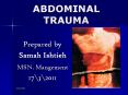 ABDOMINAL TRAUMA PowerPoint PPT Presentation
