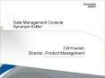 Data Management Console Synonym Editor PowerPoint PPT Presentation