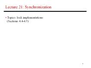Lecture 21: Synchronization