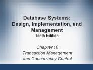 Database Systems: Design, Implementation, and Management Tenth Edition