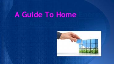 Home Energy Audits Australia